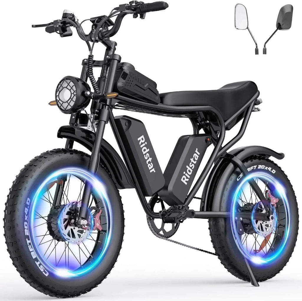 2026 2000W 52V All-Terrain Fat Tire Electric Bike for Adults, 30-180 Mile Range