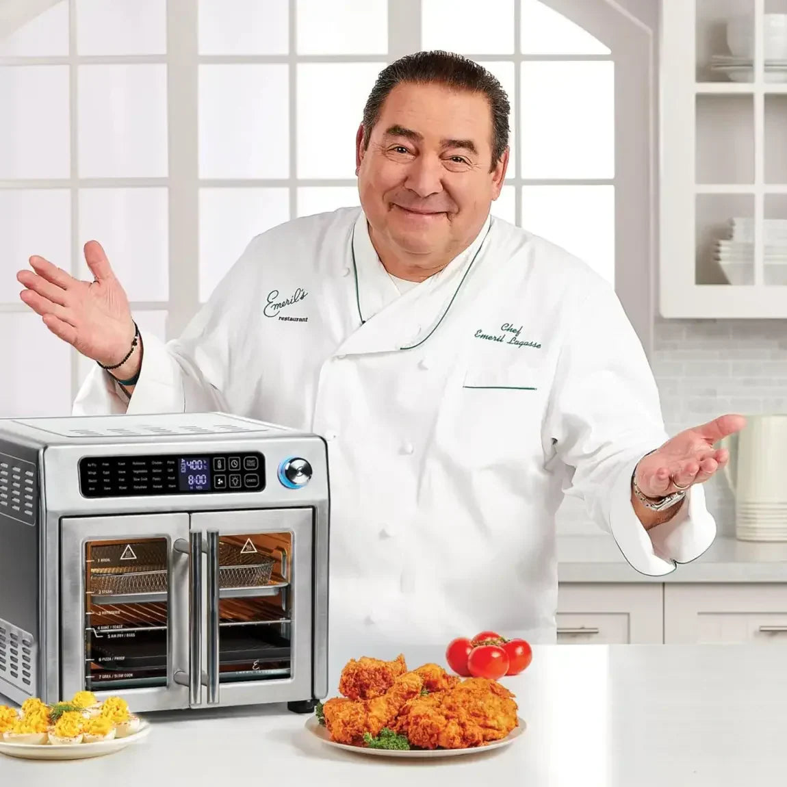 2026 26 QT Extra Large Air Fryer, Convection Toaster Oven with French Doors, Stainless Steel