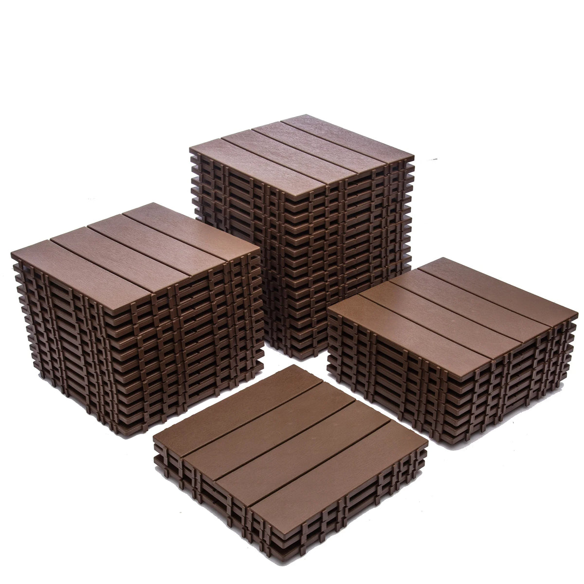 2026 New76-Pack Plastic Interlocking Deck Tiles - 68.80 Sq.Ft Outdoor Plastic Flooring Super Durable & Waterproof All-Weather Indoor/Outdoor