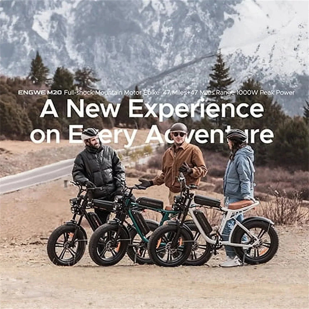 2026 Electric Bike for Adults - 1000W 28mph Moped Ebike with 48V 13A Removable Battery, Up to 94 Miles All Terrain Off Road E-Bike with 20*4.0" Fat Tire,Full Suspension,7-Speed UL Certified