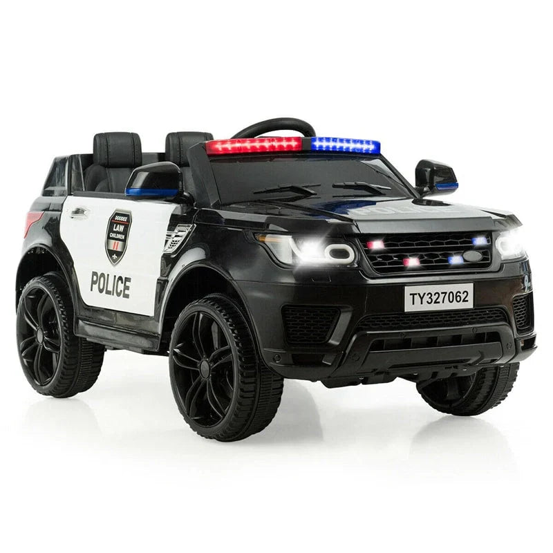 2026 Kids Ride On Police Car 12V Battery Powered Electric Riding Toy Truck Car with LED Siren Flashing Light