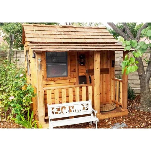 2026 Little Squirt 6 ft. Cedar Playhouse with Windows and Dutch Door
