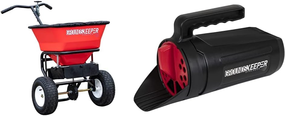 2026 100-Lb. Walk-Behind Push Spreader for Grass Seed, Salt, De-Icer and Fertilizer