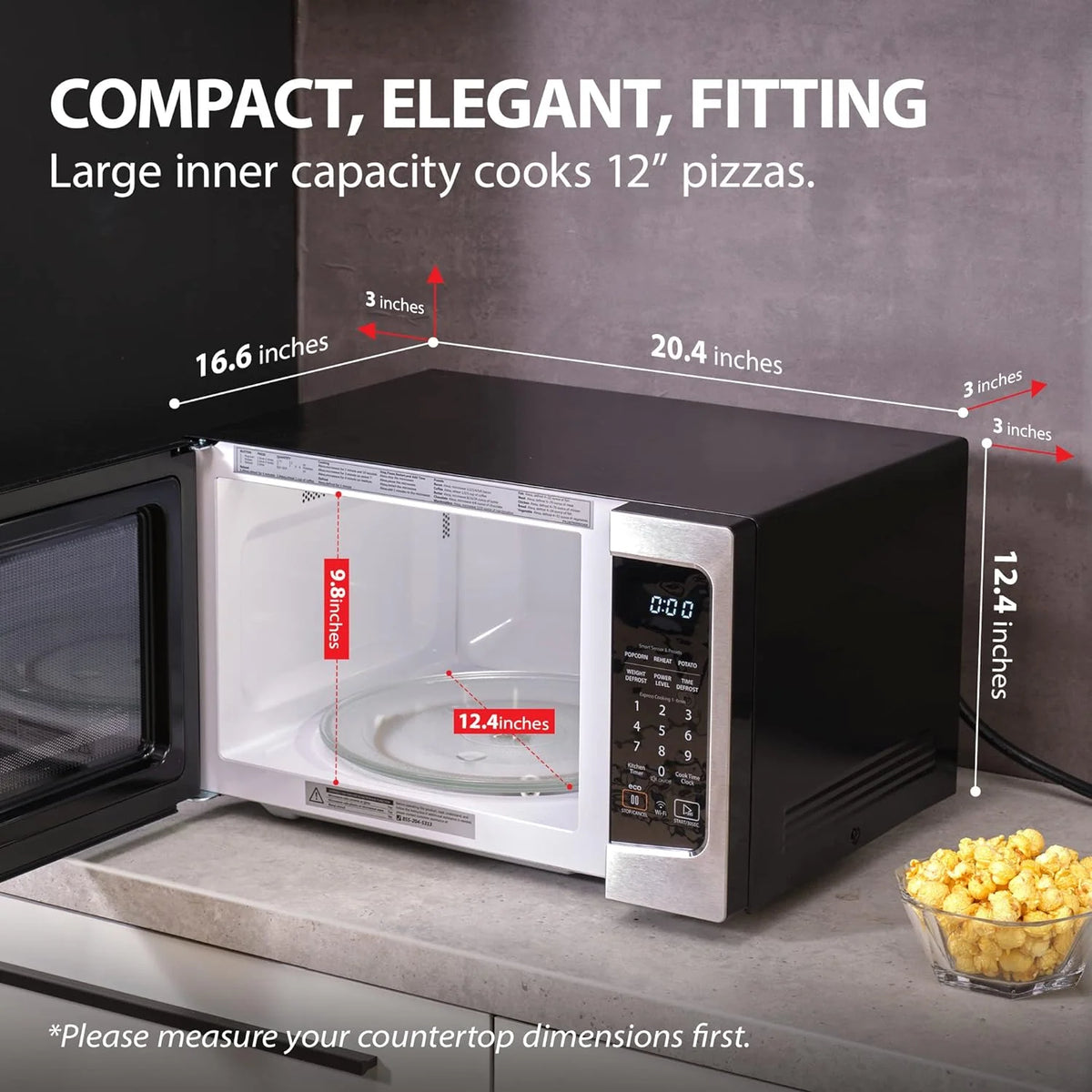 2026 4-in-1 ML-EC42P(SS) Countertop Microwave Oven, Smart Sensor, Convection, Air Fryer Combo, Mute Function, Position Memory 13.6" Turntable, 1.5 Cu Ft, 1000W, Silver
