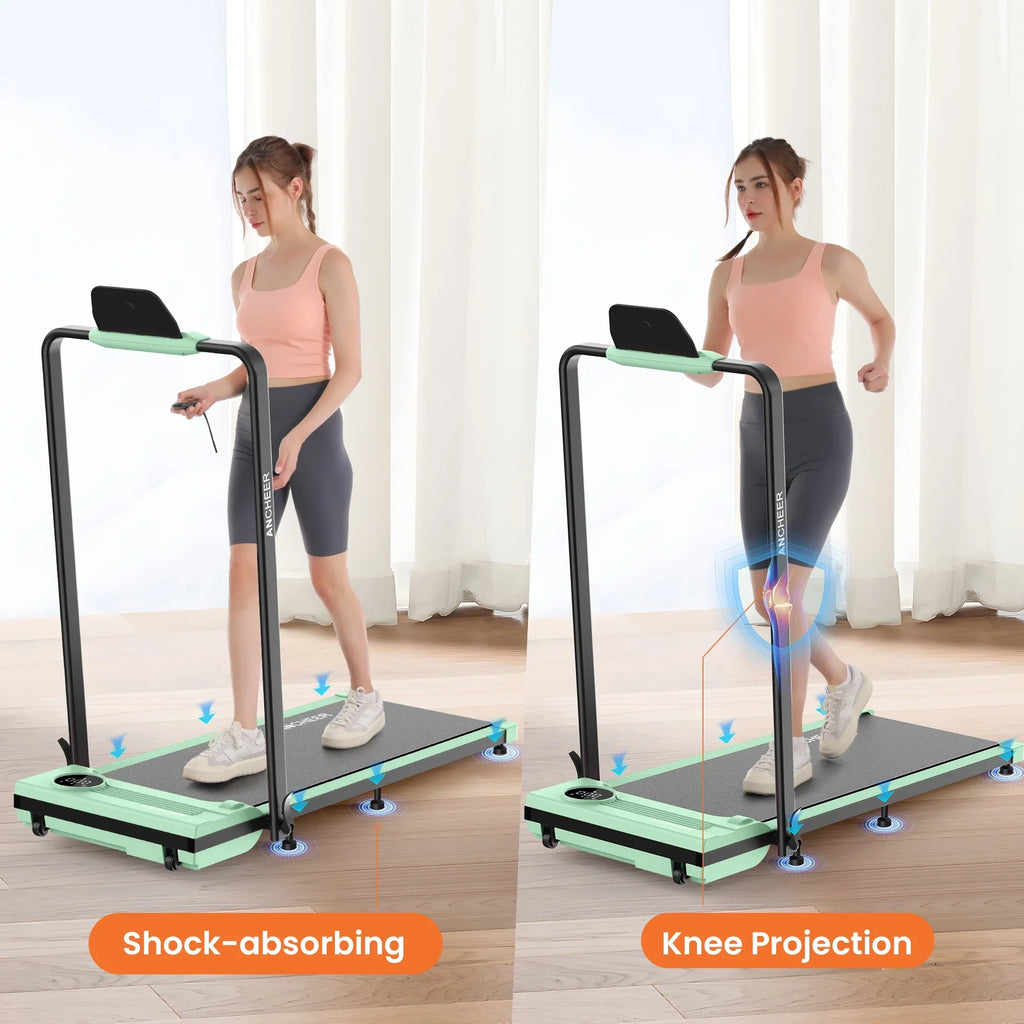 2026 NewANCHEER Portable Folding Walking Pad 300lb, 7.5 MPH Under Desk Treadmill with Remote Control & LED Display,2 in 1 Walking Pad Treadmill for Home/Office/Exercise(Pink)
