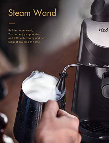 2026 Yabano Espresso Machine, 3.5Bar Espresso Coffee Maker, Espresso and Cappuccino Machine with Milk Frother, Espresso Maker with Steamer