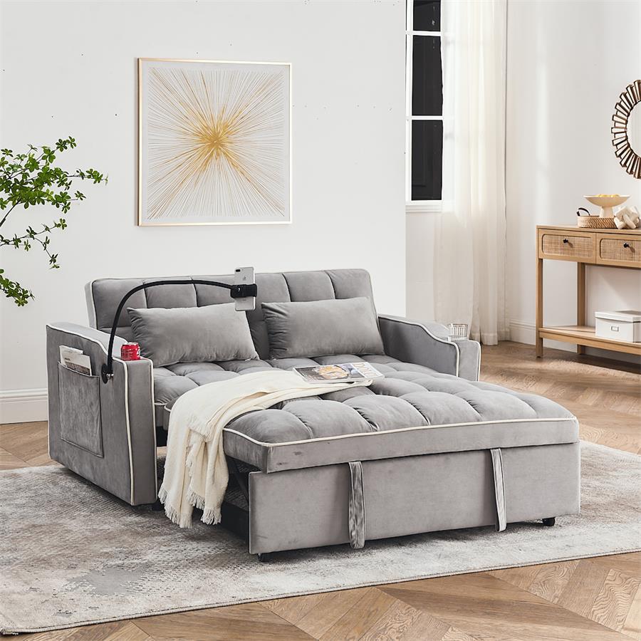 2026 Fashionable modern and multi-functional foldable velvet sofa bed