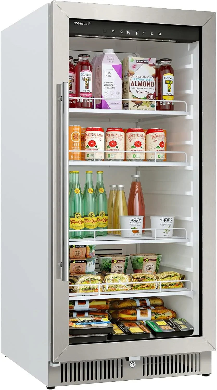 2026 VBM101 22" Wide 10.1 Cu. Ft. Commercial Beverage Merchandiser Stainless Steel, Temp Alarm, Reversible Door