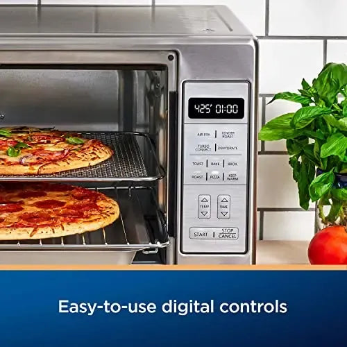 2026 Extra-Large Air Fryer Oven, 10-in-1 Versatile Cooking Functions, Fits 2 Large Pizzas, Stainless Steel, Perfect for Holiday Hosting