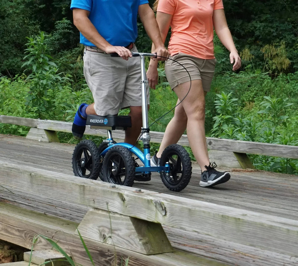 2026 New Quad All Terrain Knee Walker in Metallic Blue