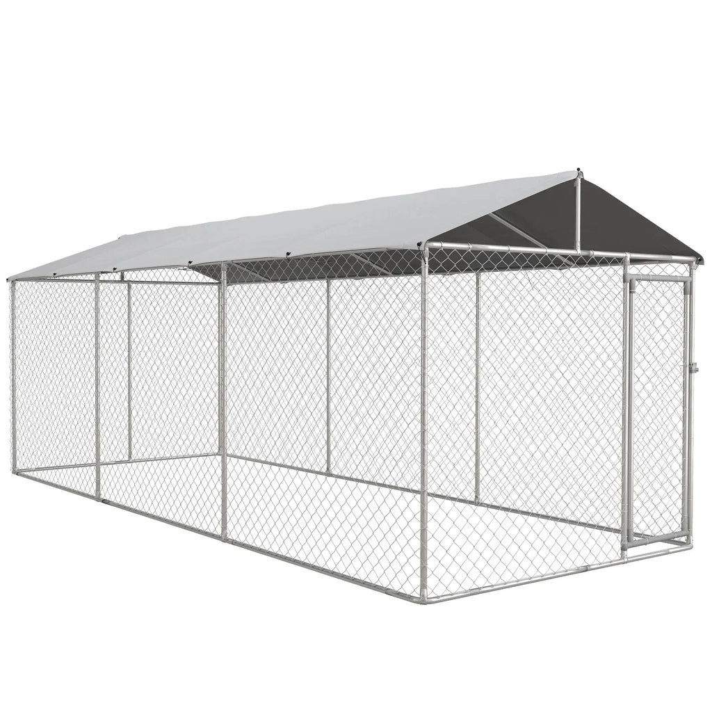 2026 19.7' x 7.5' x 7.5' Outdoor Dog Kennel W/ Waterproof Roof