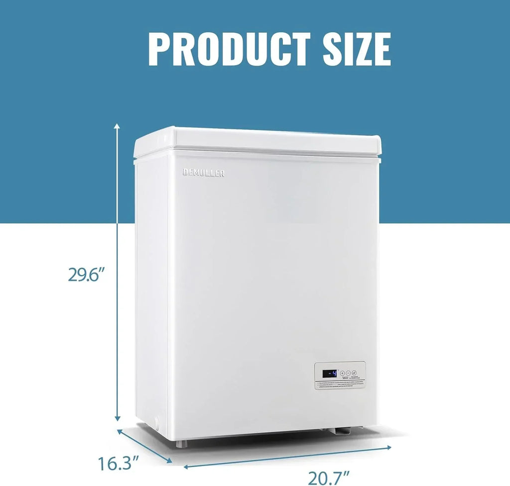 2026 5.0 Cu. Ft. Chest Freezer with 2 Removable Stainless Steel Baskets, Electronic Control, 41 deg F to -15 deg F, Black