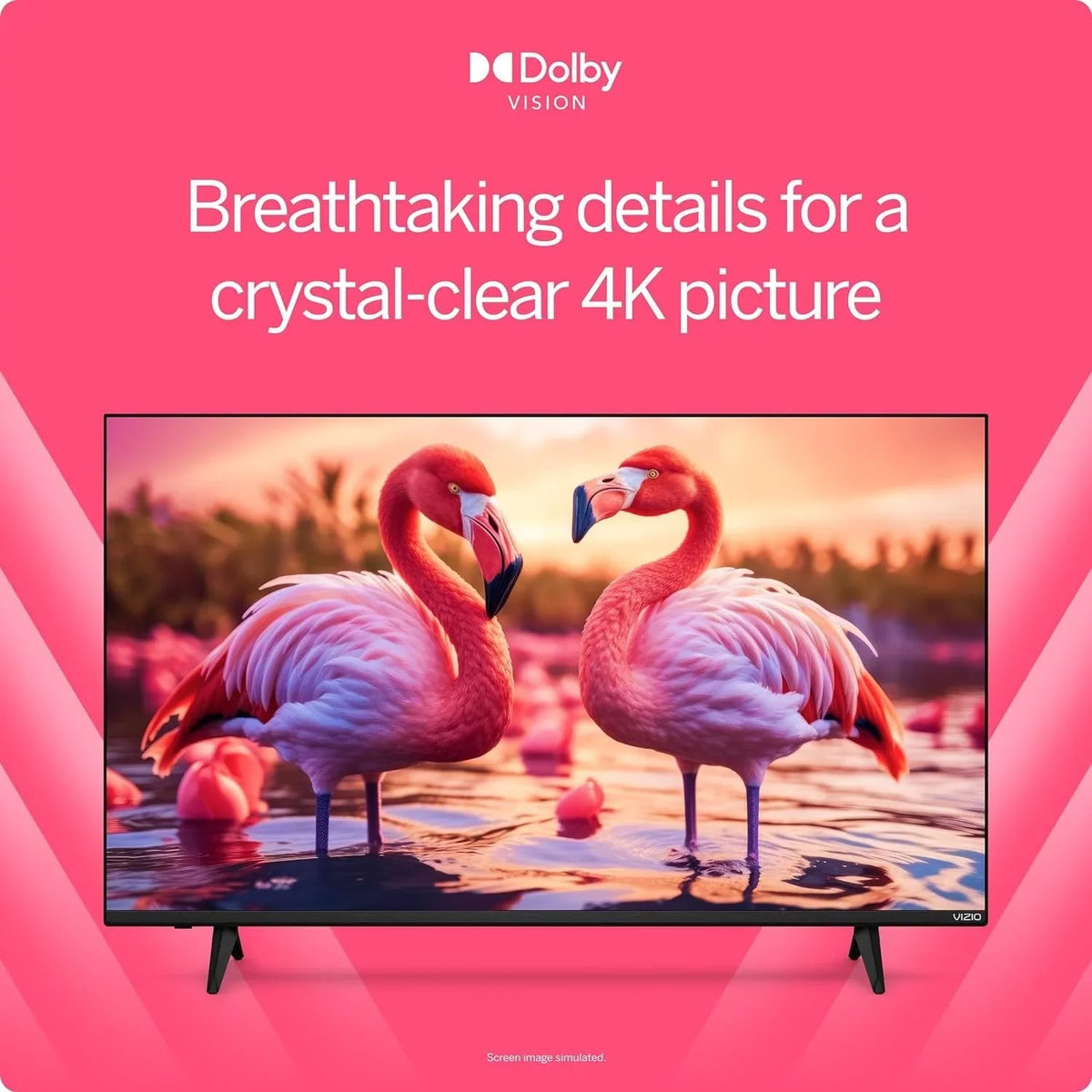 2026 NewVIZIO 50′′ 4K HDR Smart TV, Dolby Vision HDR/HDR10+, WiFi 6 – (Refurbished)