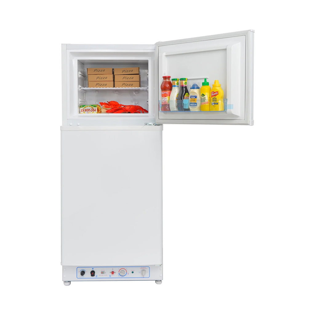 2026 Smad Propane Gas Refrigerator with Freezer 6.5 Cu ft LPG Fridge for Cabin Camper RV Home 2 Way LPG/220V Refrigerator Gas Fridge Freezer Caravan Campervan Off Grid