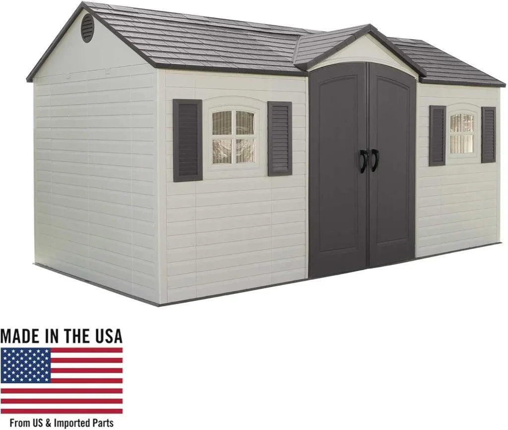 2026 6446 Outdoor Storage Shed, 8 x 15 Foot, Desert Sand