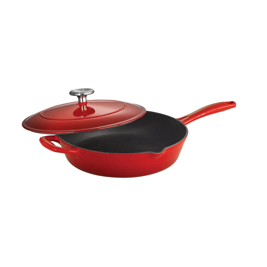 2026 Tramontina Gourmet Enameled Cast Iron Covered Skillet Gradated, Red