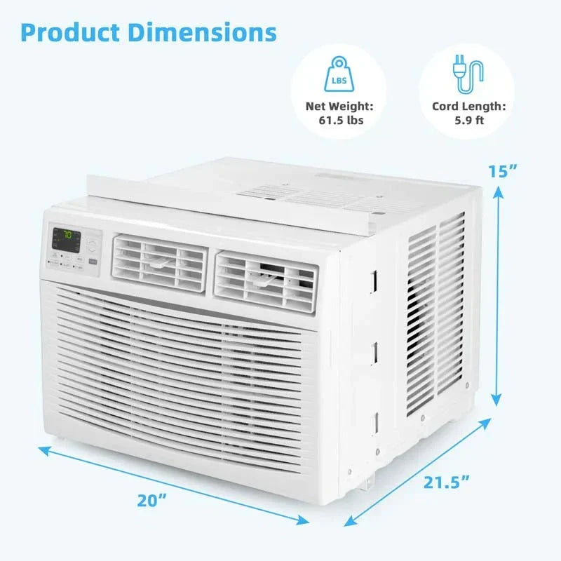 2026 NewQuiet window air conditioner with 10,000 BTU, remote control, Eco mode, Energy Star certified, 3-in-1 unit with dehumidifier