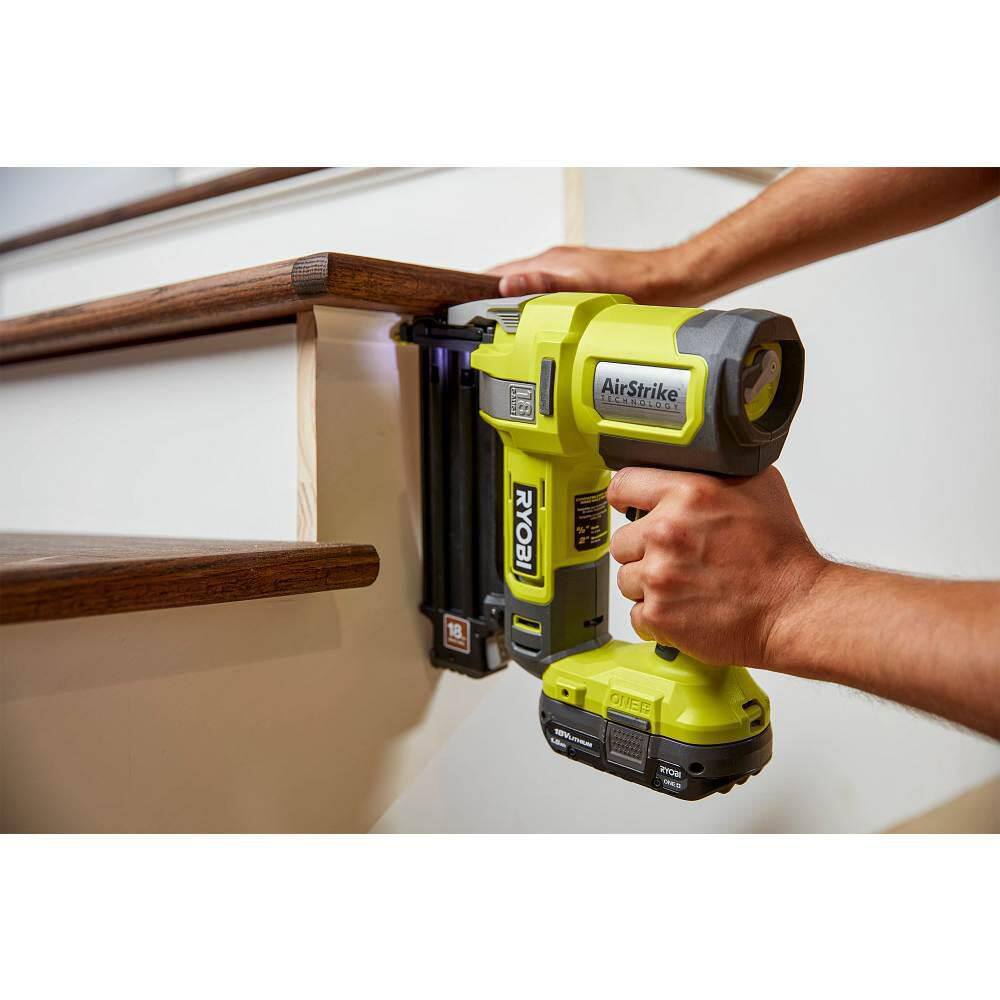 2026 ONE+ 18V 18-Gauge Cordless AirStrike Brad Nailer with 4.0 Ah Battery and Charger P321K1N
