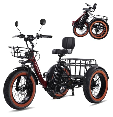 2026 Adult Electric Tricycle Adult Tricycle 3 Wheel Bikes Adults Electric Three Wheel Bike