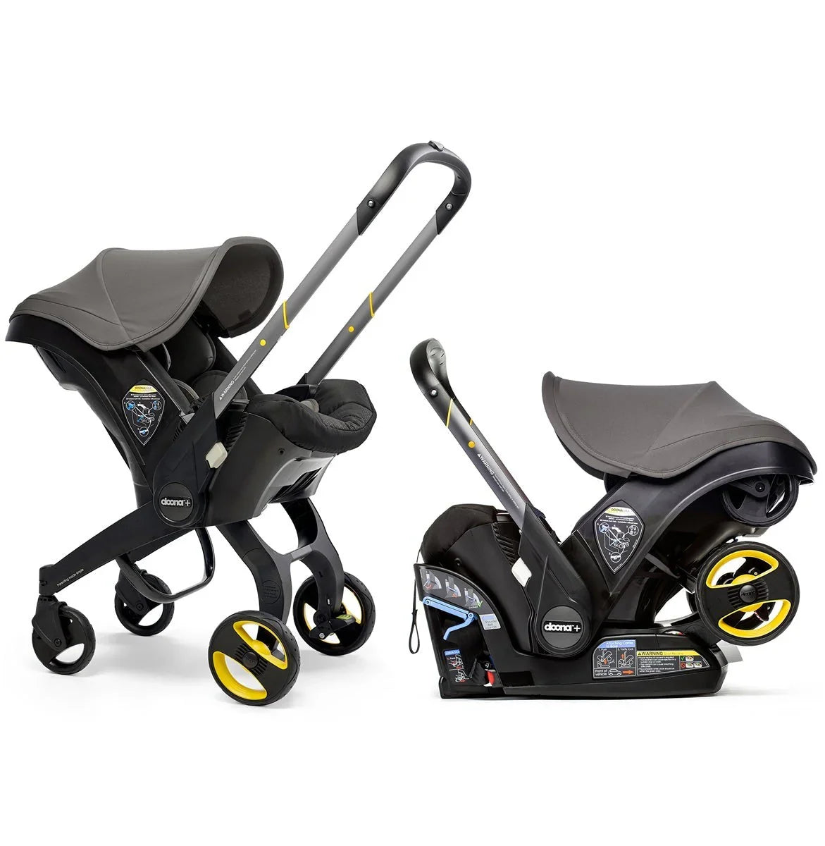 2026 NewStroller combination consisting of infant car seat and LATCH base (model year 2025) – Midnight Edition | From car to stroller in seconds, airplane-compatible, including accessory bag