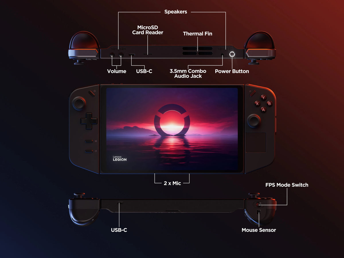 2026 Legion Go 8.8 144Hz WQXGA Gaming Handheld Ryzen Z1 Extreme 16GB with 512 GB SSD Shadow Black