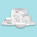 2026 Corelle Splendor, Square, 12 Piece, Dinnerware Set