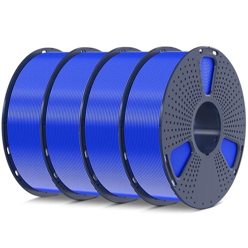 2026 SUNLU 4kg PLA 3D Printer Filament Bundle, Neatly Wound PLA Filament 1.75mm ±0.02mm, Individually Vacuum Packed, 4kg in Total, 1kg per Spool, 4 Pack, 4000g, 4Black