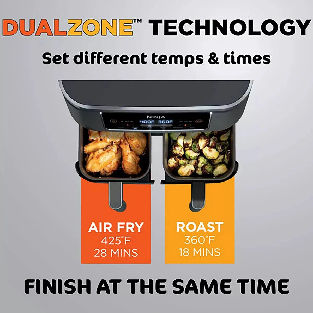 2026 Foodi 8 qt. Original Dualzone, 2-Basket Air Fryer with 6 Functions