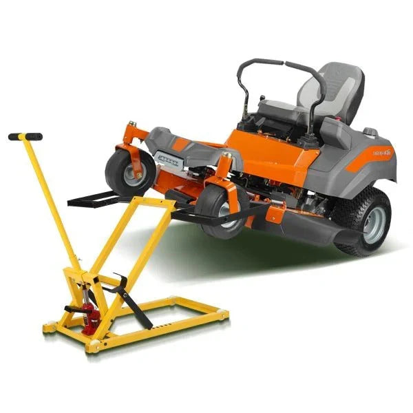 2026 NewLawn mower lift with hydraulic jack, 66 cm (26 inch) lifting height, welded steel construction, lifting capacity 227 kg (500 lbs), for ride-on lawn mowers, tractors and ATVs
