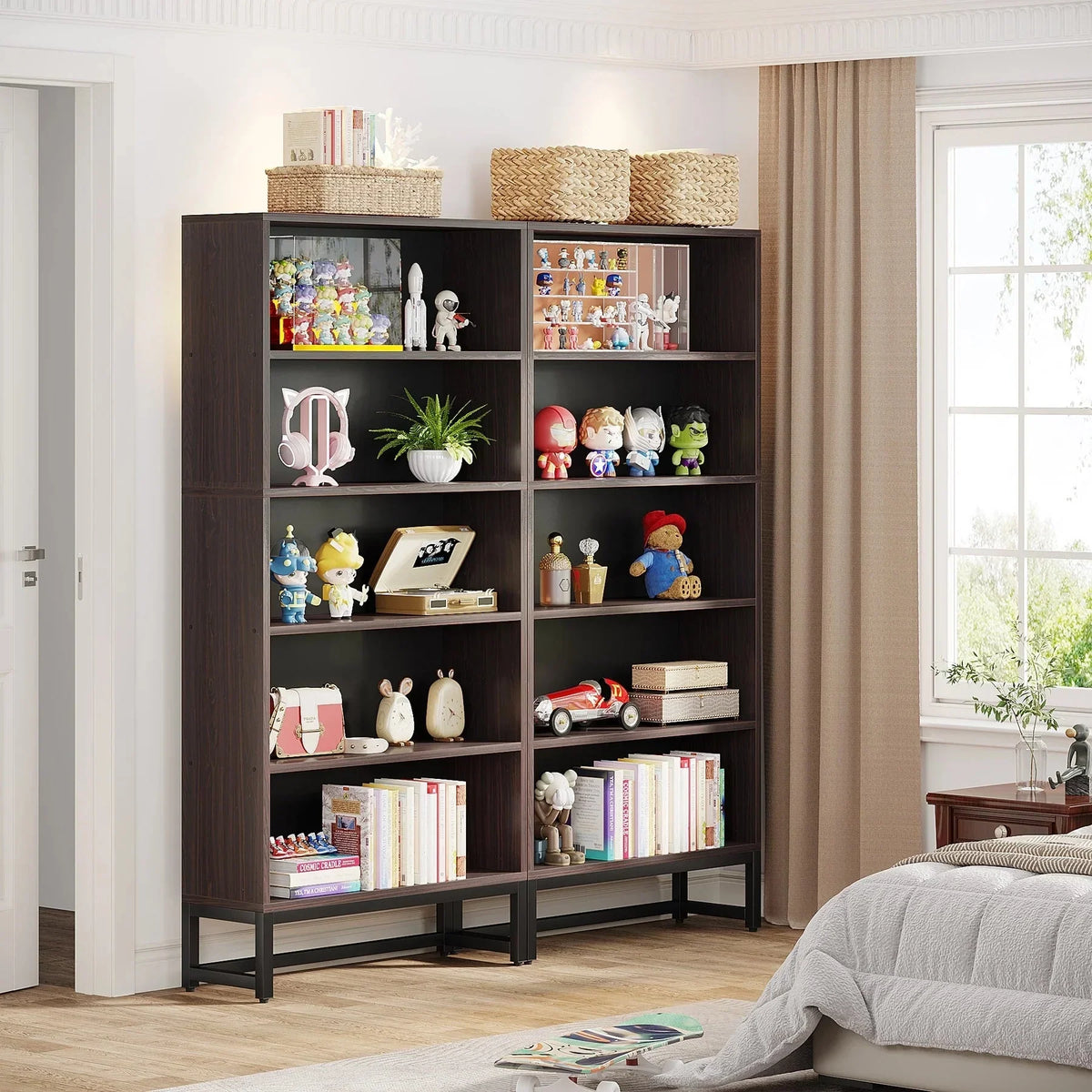 2026 70.87 Inch Tall 5-Tier Bookcase, Large Bookshelf with 31.5 Inch Wide Storage