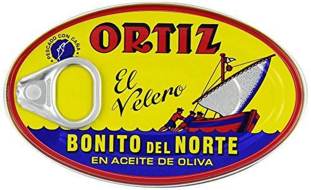 2026 Ortiz Bonito Del Norte Tuna in Olive Oil 3.95 Oz Oval Tin (Spain) 6 Pack
