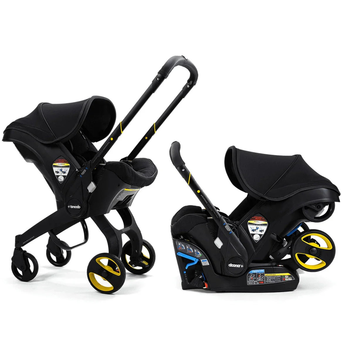 2026 NewStroller combination consisting of infant car seat and LATCH base (model year 2025) – Midnight Edition | From car to stroller in seconds, airplane-compatible, including accessory bag