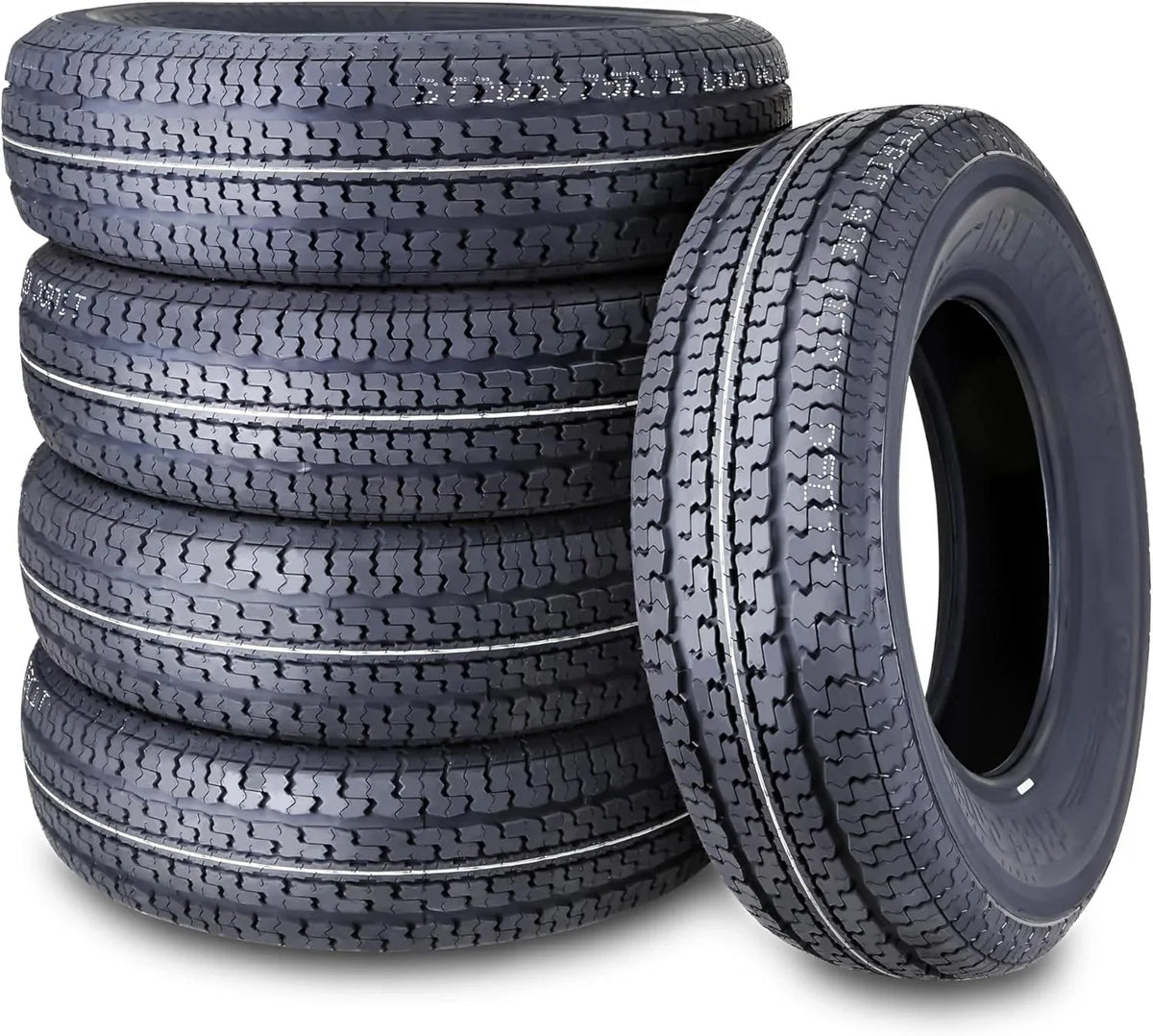 2026 NewSet of 4 heavy-duty trailer tires ST205/75R15 205 75 15 10-ply, load class E, steel-belted radial tires with abrasion protection