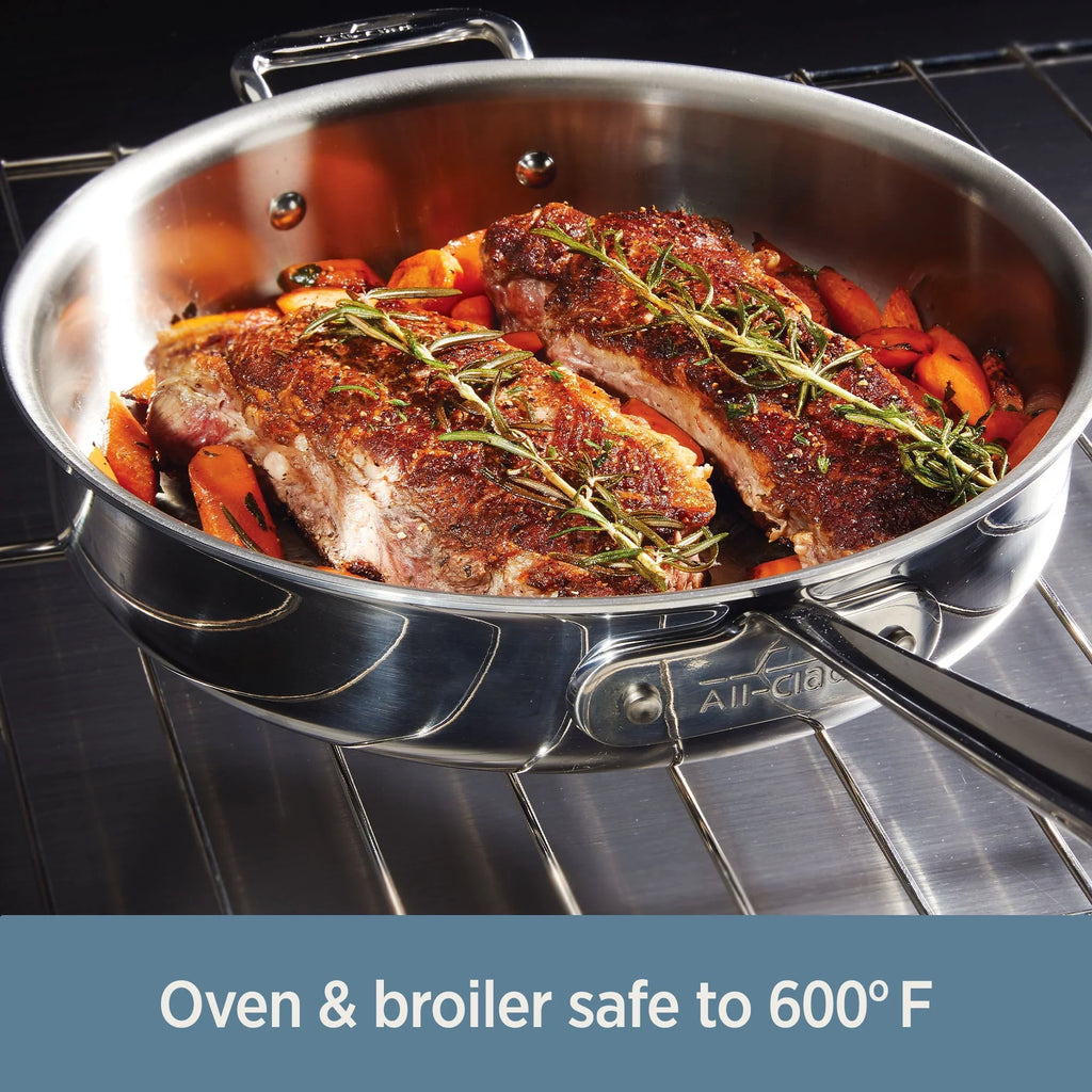 2026 NewAll-Clad D3 Stainless 3-ply Bonded Cookware, Sauce Pan with lid, 3 quart