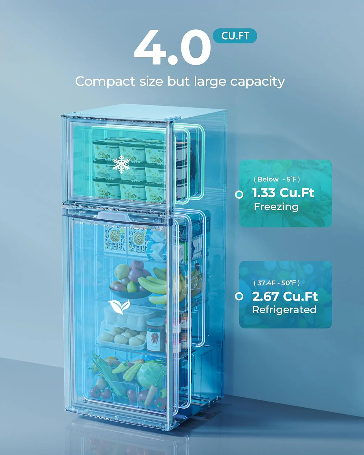 2026 3.2 Cu.Ft Mini Fridge with Freezer – 2-Door Compact Refrigerator for Bedroom, Dorm, Office or Apartment, Silver3.2 Cu.Ft Mini Fridge with Freezer – 2-Door Compact Refrigerator for Bedroom, Dorm, Office or Apartment, Silver