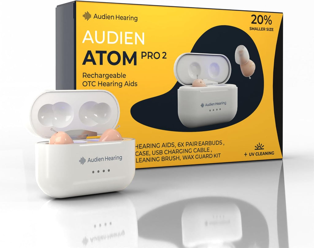 2026 Audien ATOM PRO 2 Wireless Rechargeable Hearing Aid, Invisible