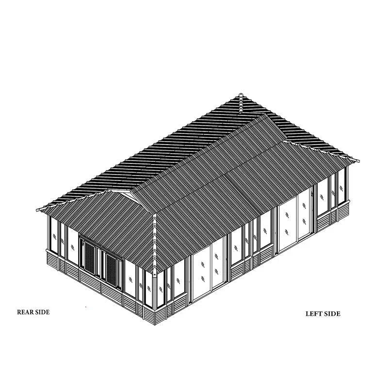 2026 28 Ft. W x 15.5 FT. D Solid Wood Patio Gazebo