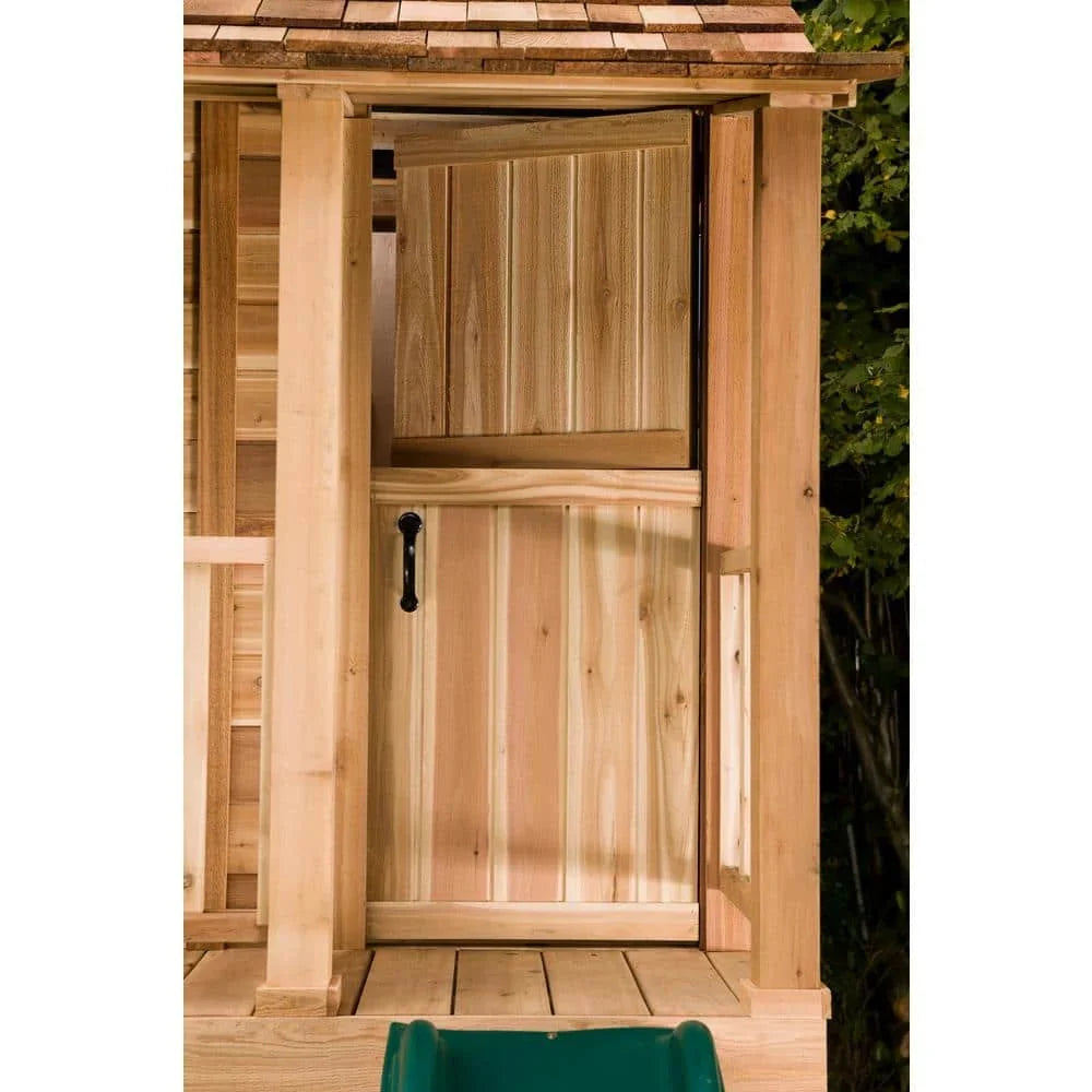 2026 Little Squirt 6 ft. Cedar Playhouse with Windows and Dutch Door