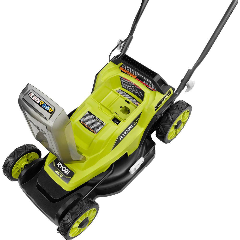 2026 ONE+ 18V 13 in. Cordless Battery Walk Behind Push Lawn Mower with 4.0 Ah Battery and Charger P1180