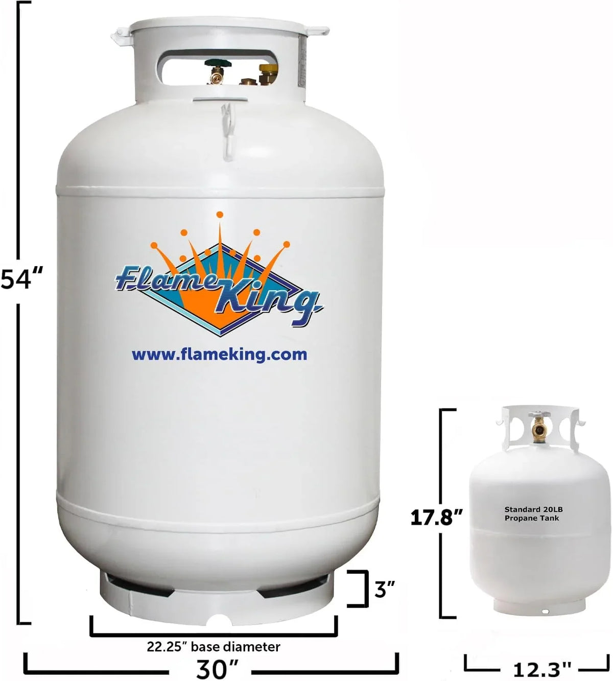 2026 420-Lb. ASME Vertical Propane Tank, White