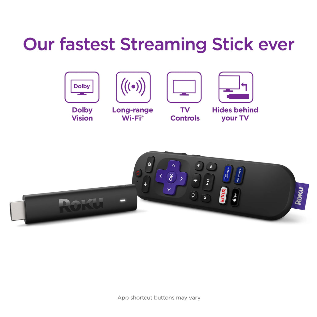 2026 Roku Streaming Stick 4K | Streaming Device 4K/HDR/Dolby Vision with Voice Remote with TV Controls and Long-Range Wi-Fi