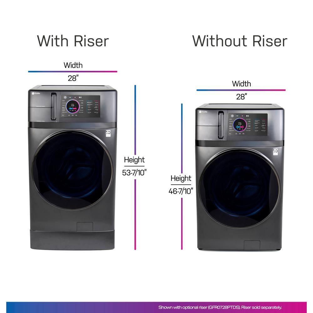 2026 Profile 4.8 cu. ft. UltraFast Combo Washer Dryer with Ventless Heat Pump Technology in Carbon Graphite
