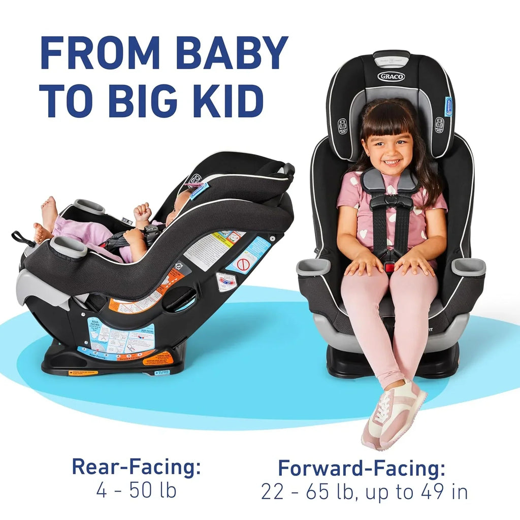 2026 Extend2Fit Convertible Baby Car Seat, Rear and Forward Facing, Adjustable Extension Panel for Extra Legroom, Gotham