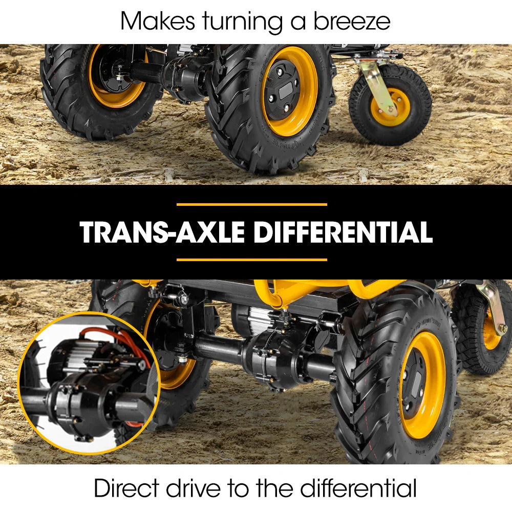 2026 40V Battery Powered Material Handling Dumper Wheelbarrow Motorised Electric, 300kg Capacity