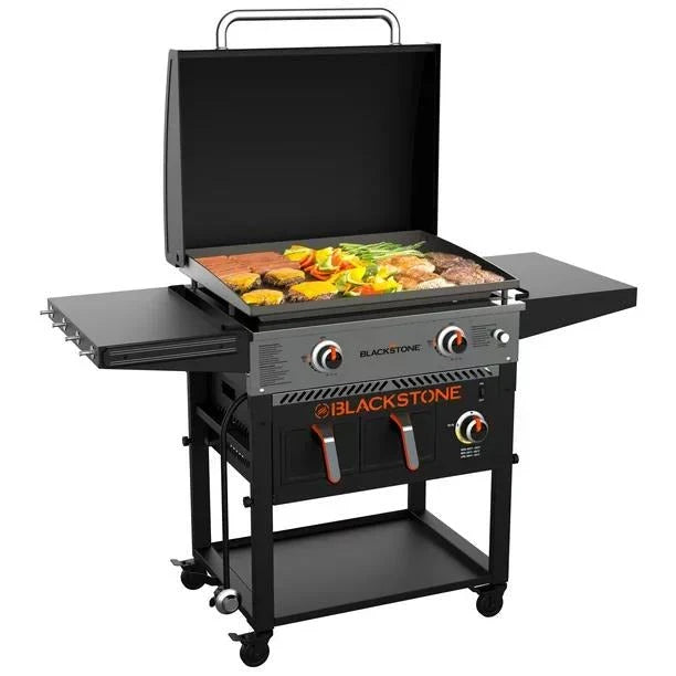 2026 New💥Clearance Sale🔥 Blackstone 2-burner griddle (71 cm) with electric air fryer and extractor hood