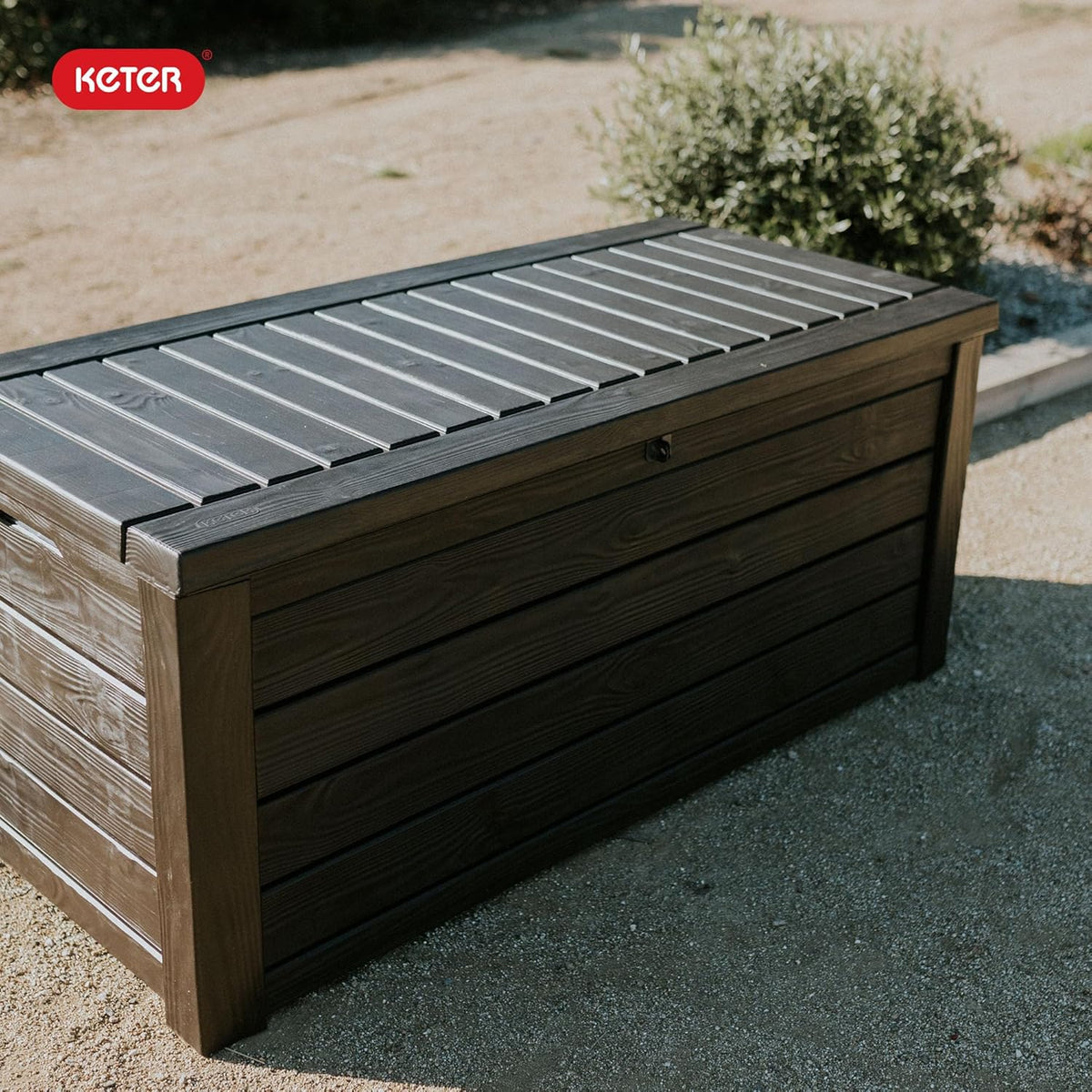 2026 150 Gallon Resin Large Deck Box Organization and Storage Box for Patio, Outdoor Cushions, Garden Tools, Brown