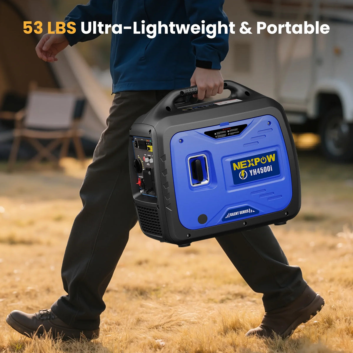 2026 NewNEXPOW 2250W Portable Inverter Generator, Gasoline Power Quiet Lightweight for Backup Home & Camping, Eco-Mode Feature, Parallel Capability, EPA Compliant