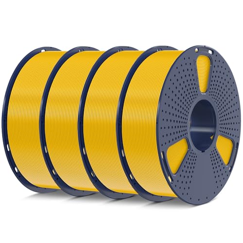 2026 SUNLU 4kg PLA 3D Printer Filament Bundle, Neatly Wound PLA Filament 1.75mm ±0.02mm, Individually Vacuum Packed, 4kg in Total, 1kg per Spool, 4 Pack, 4000g, 4Black
