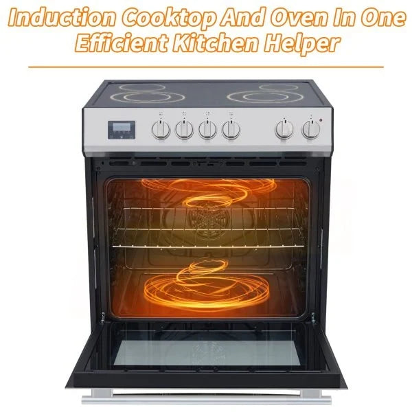 2026 5.0 Cu. Ft. Freestanding Electric Range with Front Controls and 5 Cooktop Elements, Stainless Steel
