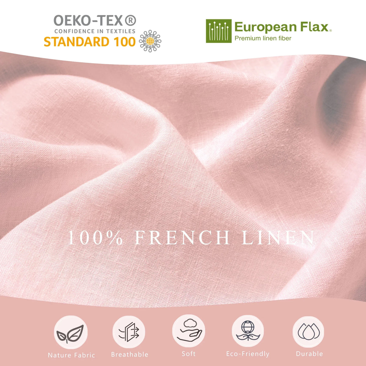 2026 New100% Pure Linen Duvet Cover with Button Closure and Corner Ties Soft & Breathable - Natural Full/Queen